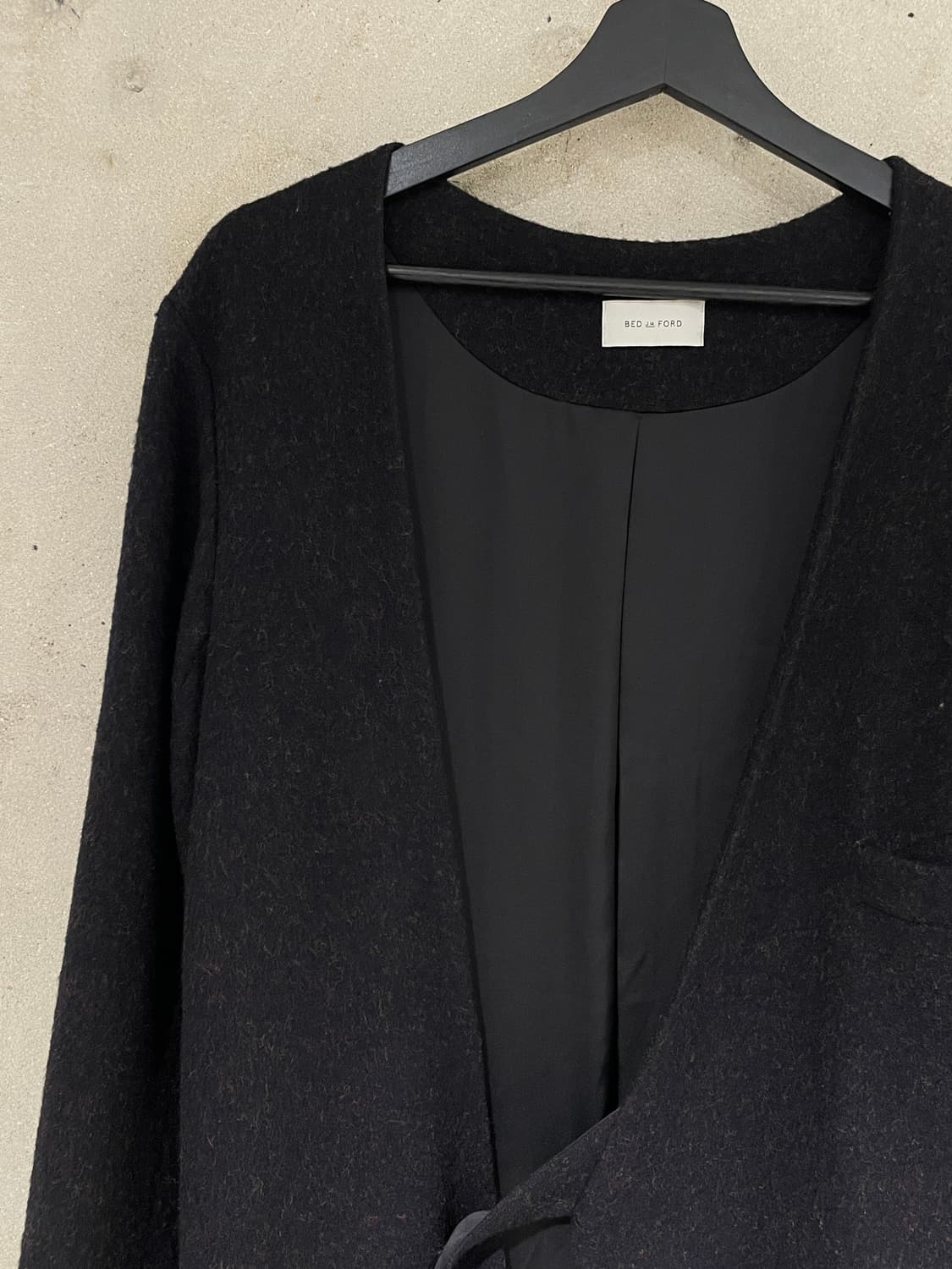 베드 제이 더블유 포드 17A/W 다크 브라운 기모노 랩 울 코트 상품이미지2