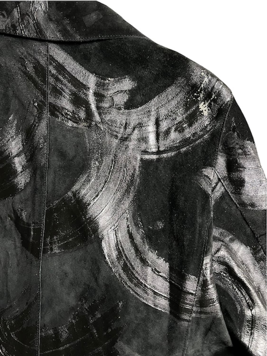 custom culture 스웨이드 레더 믹스 자켓 상품이미지5