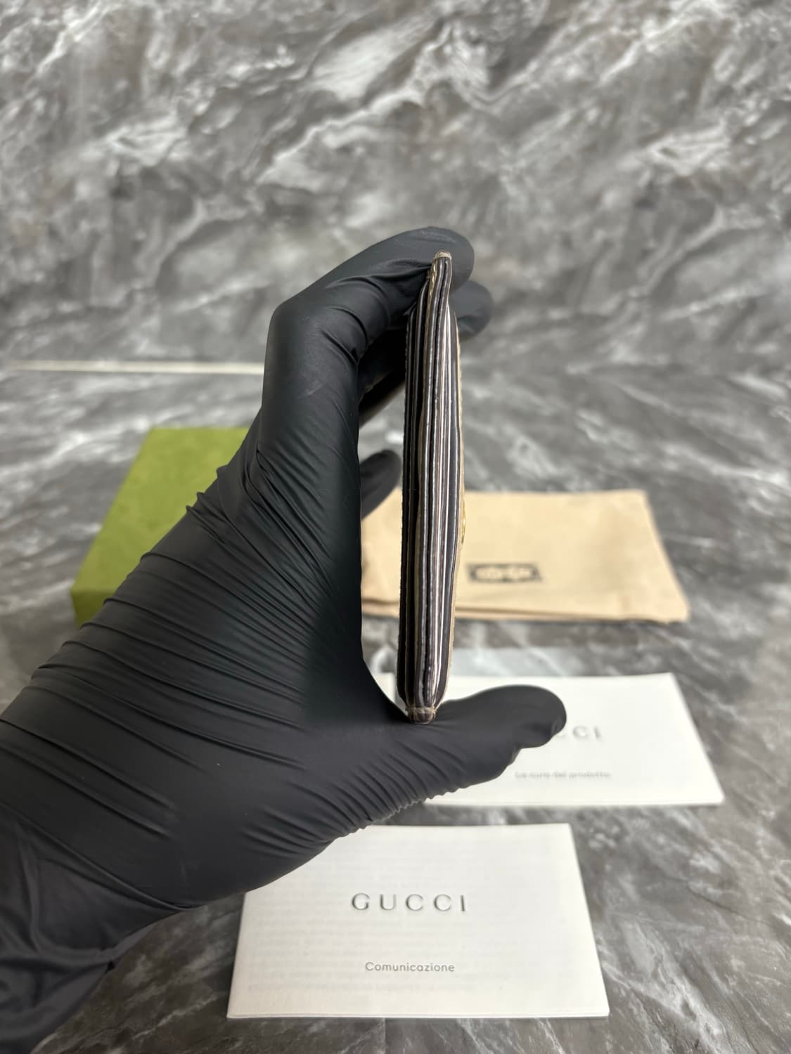 구찌 오피디아 GG 금장로고 카드지갑 상품이미지6