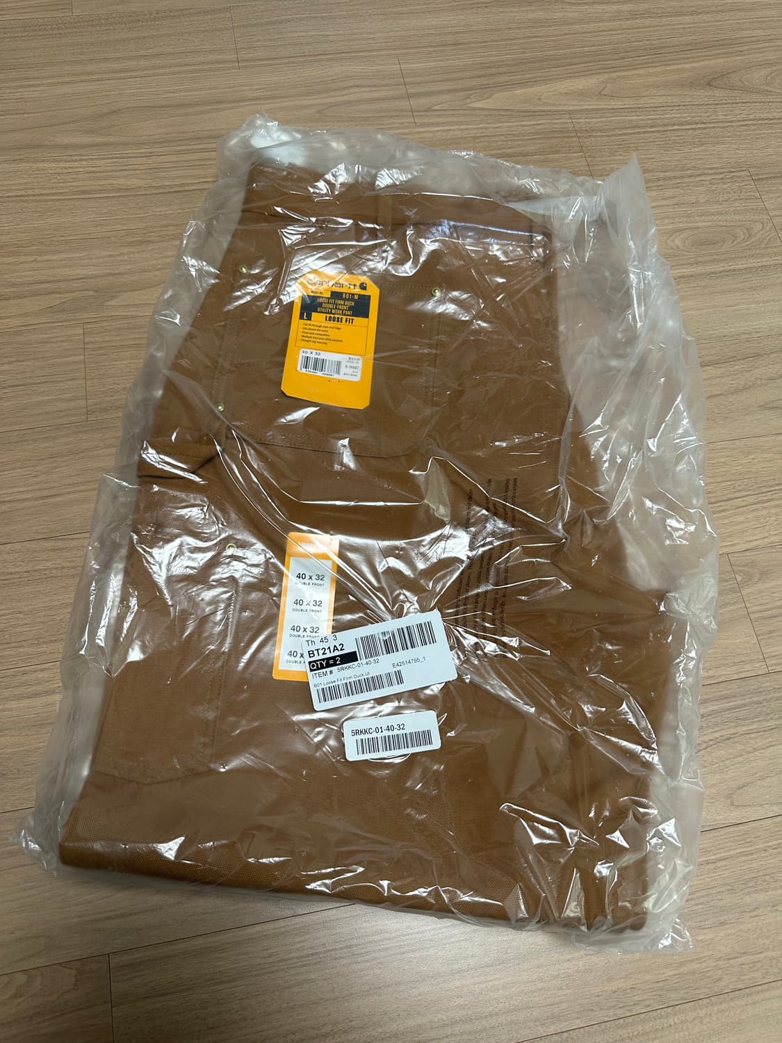 칼하트 더블니 B01 브라운 키펜터 워크웨어 40/32 상품이미지1