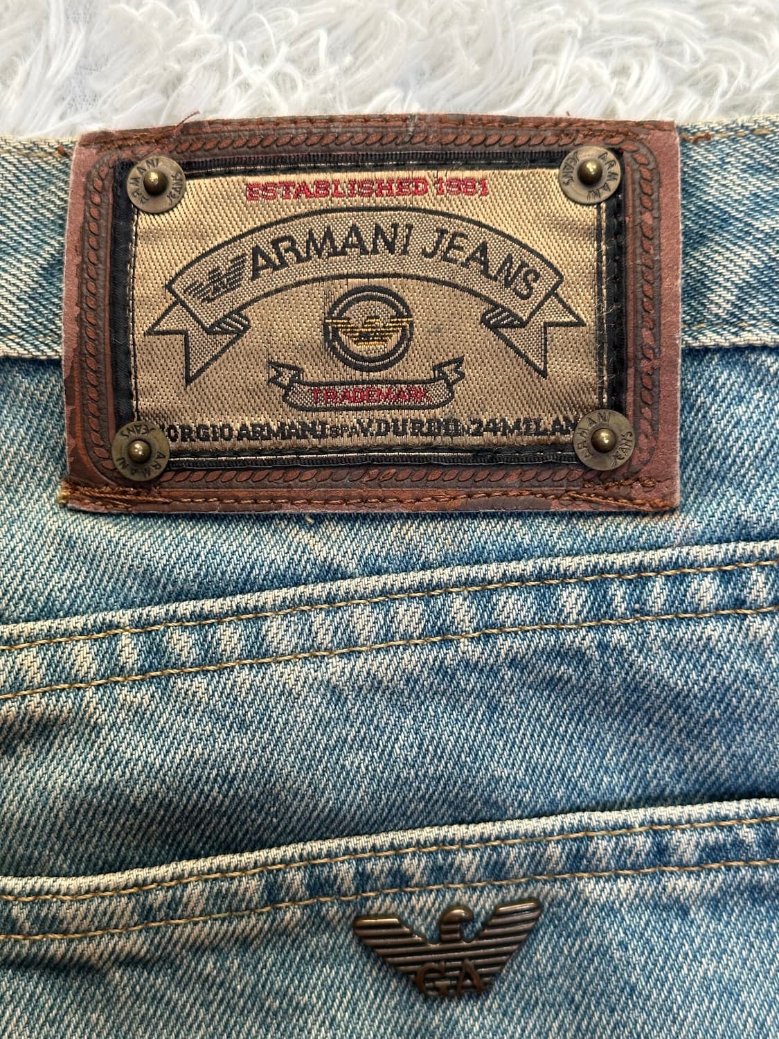 아르마니 진 라이트 블루 청바지 33x32 상품이미지6