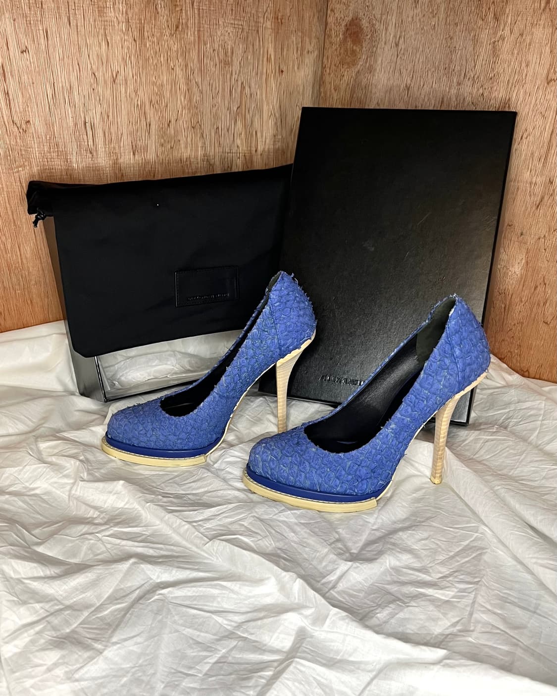 알렉산더왕 블루 파이썬 스틸레토 펌프스 상품이미지1