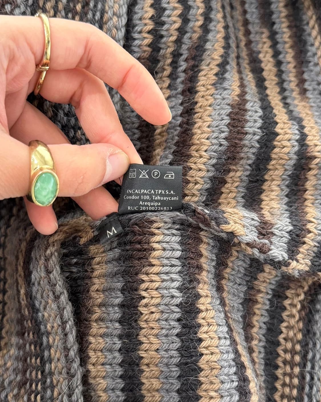 알파카 111 멀티컬러 알파카 울 블렌드 니트 상품이미지9