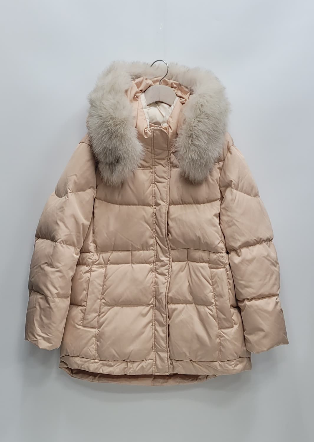 ZISBUY 20FW 지스바이 폭스퍼 다운 패징 / 여 95 핑크베이지  상품이미지1