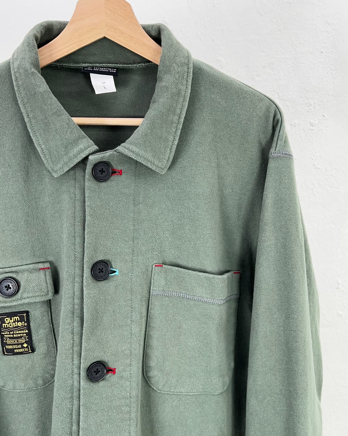 짐 마스터 다이드 그린 미시건 커버올 코튼 셔츠 자켓 상품이미지3