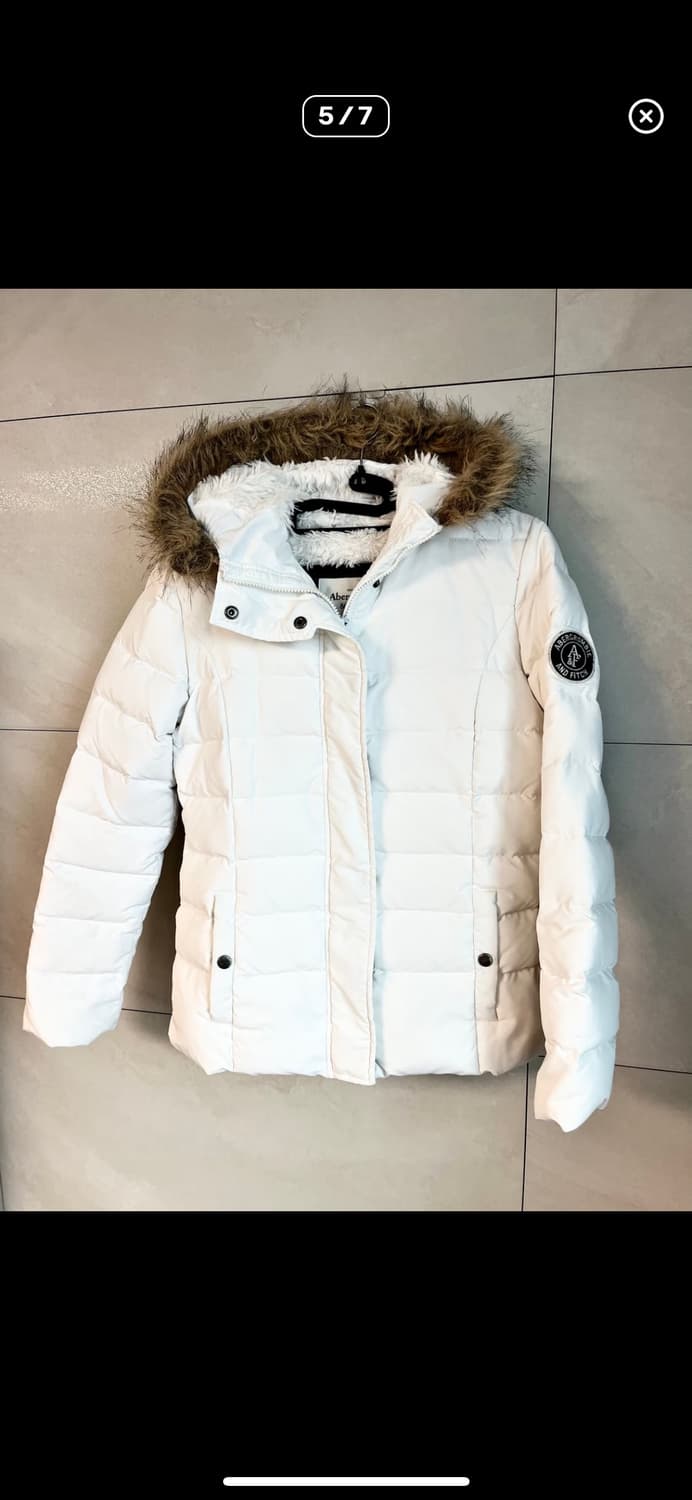 희귀 아베크롬비 울프죠 화이트 패딩 상품이미지1