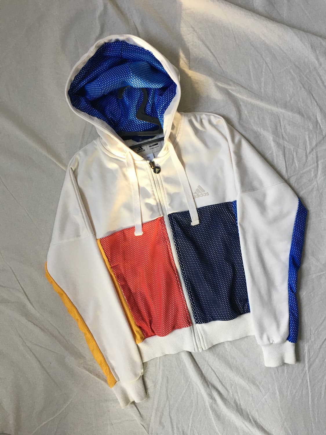 아디다스 배색 메시 후드집업 상품이미지3