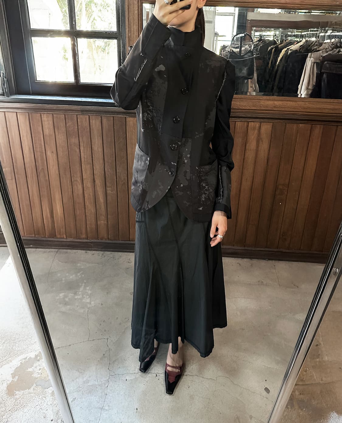 COMME DES GARCONS black paint jacket 상품이미지4