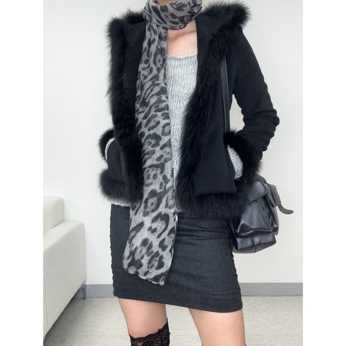 블랙 레오파드 펑크룩 락시크 머플러 스카프 상품이미지3