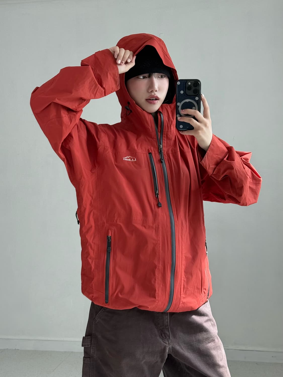 엘엘빈 오렌지 바람막이 상품이미지3