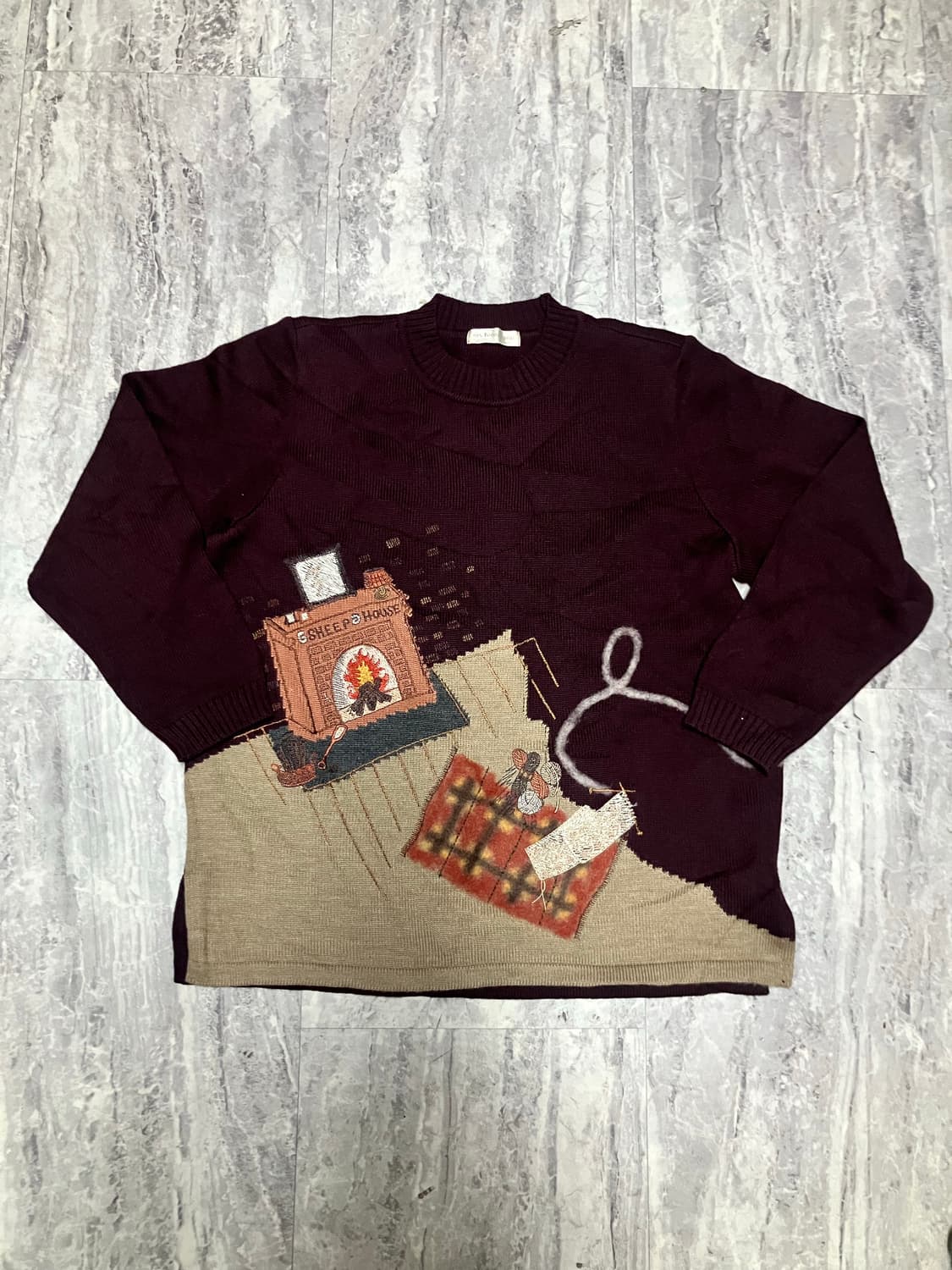 일본빈티지 Temptine 올드스쿨아메카지 혁오풍 니트스웨터 상품이미지1