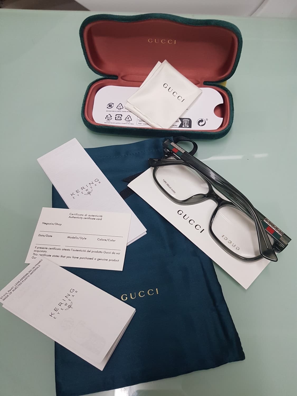 남성분추천)구찌 클리어명품안경테(새상품 풀구성) 상품이미지6