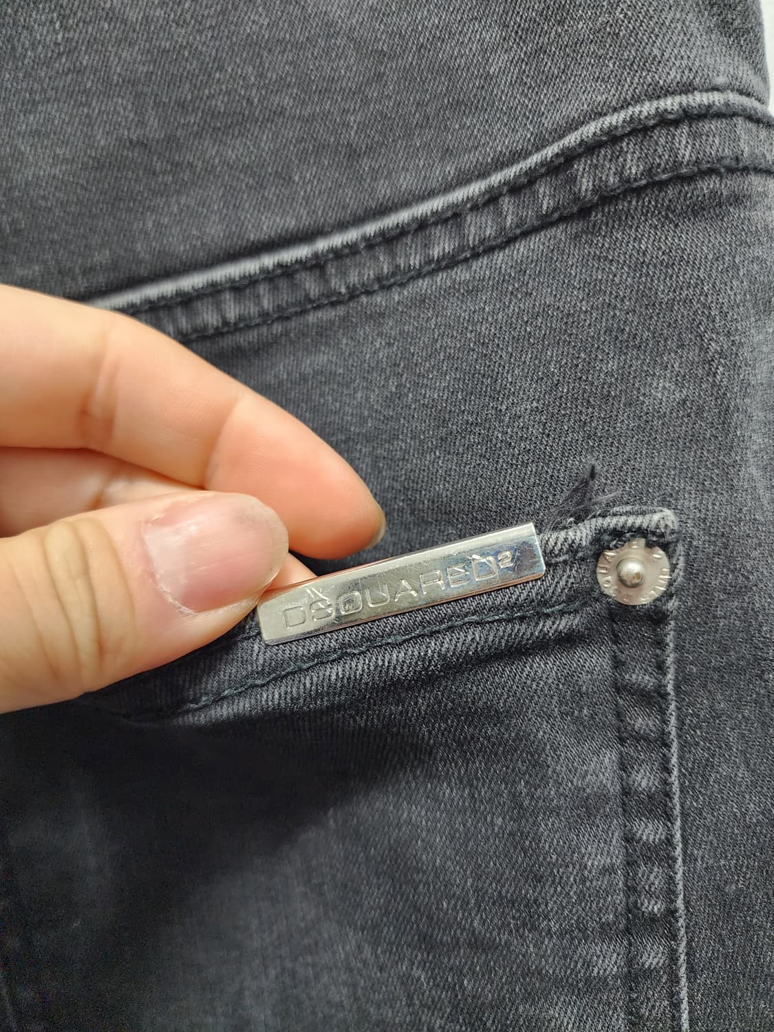 디스퀘어드2 스틸로고 블랙 데님  상품이미지3