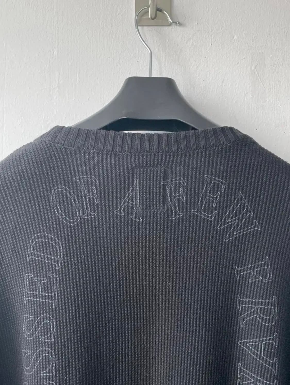 폴리테루 와플니트 그래픽(레터링 프라치) 블랙 4사이즈 새상품 상품이미지7