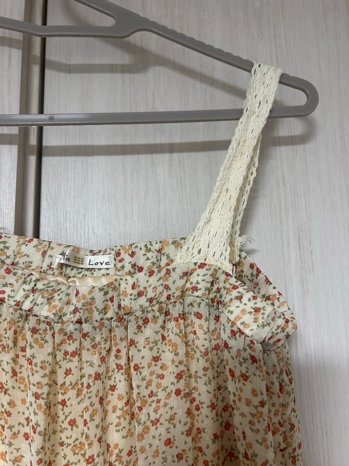 갈색 꽃무늬 빈티지 치마 상품이미지2