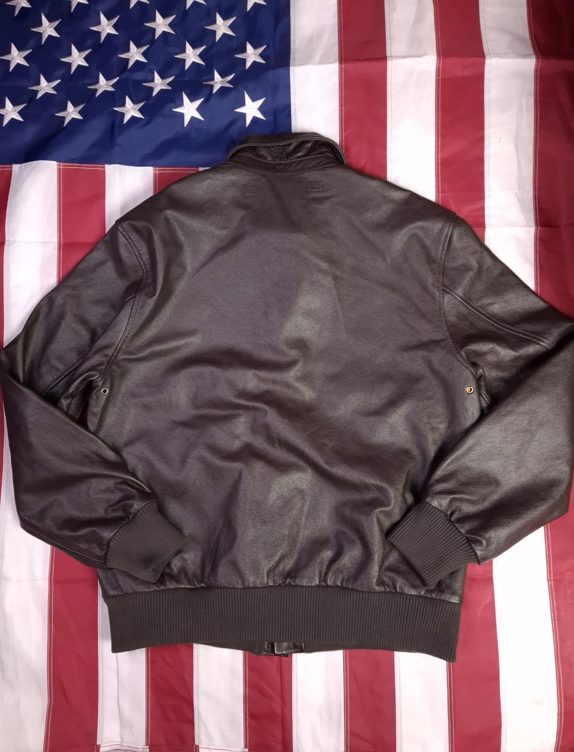 새제품급 빈티지 리얼레더 A-2 항공자켓 상품이미지4