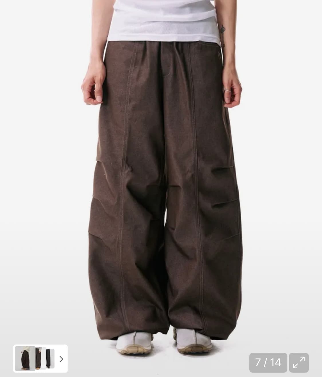 Aakam Pin-tuck Printed Denim Pants 2Size 상품이미지2