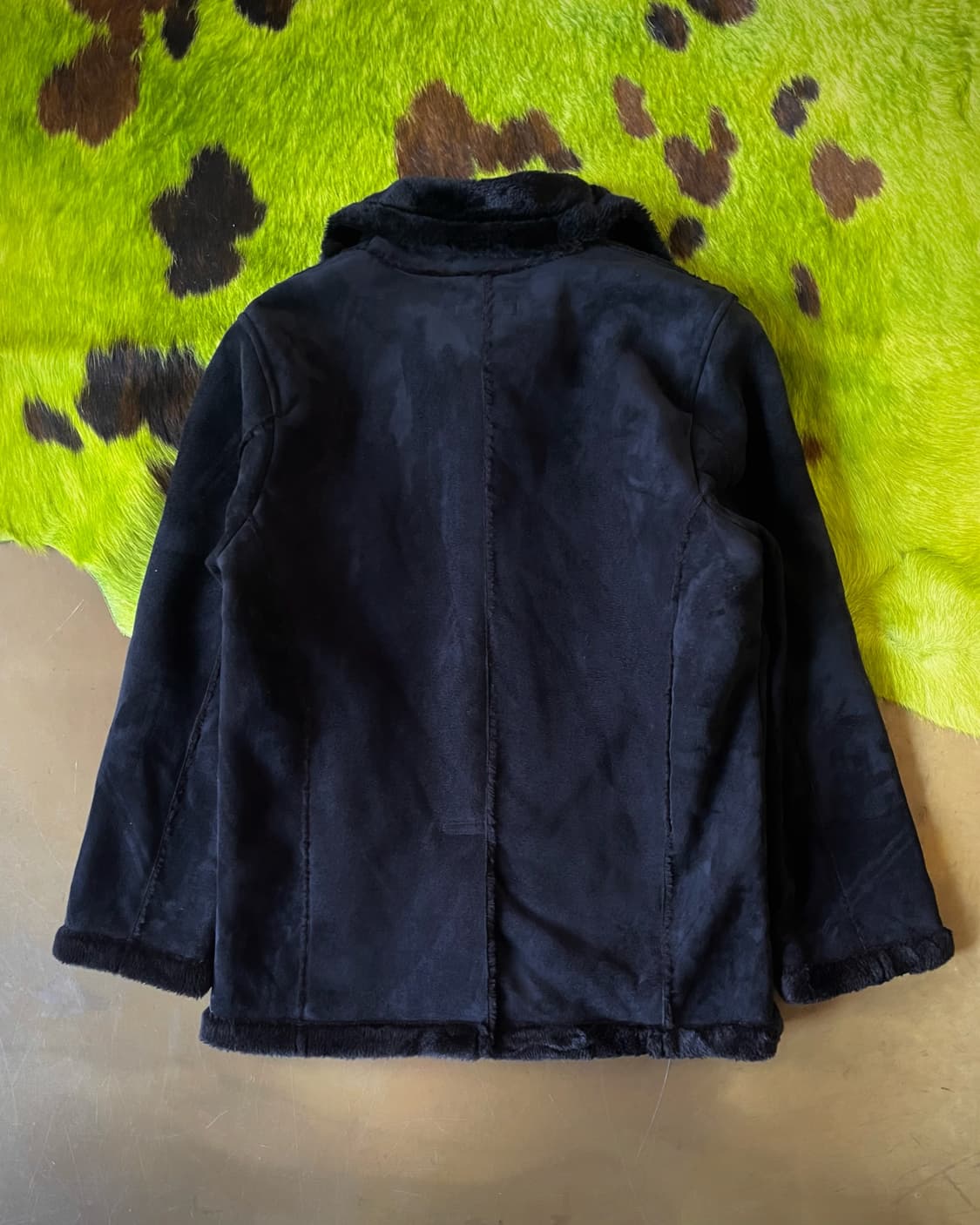 90-00s MFE Japan Black Leather Fur Coat 상품이미지9
