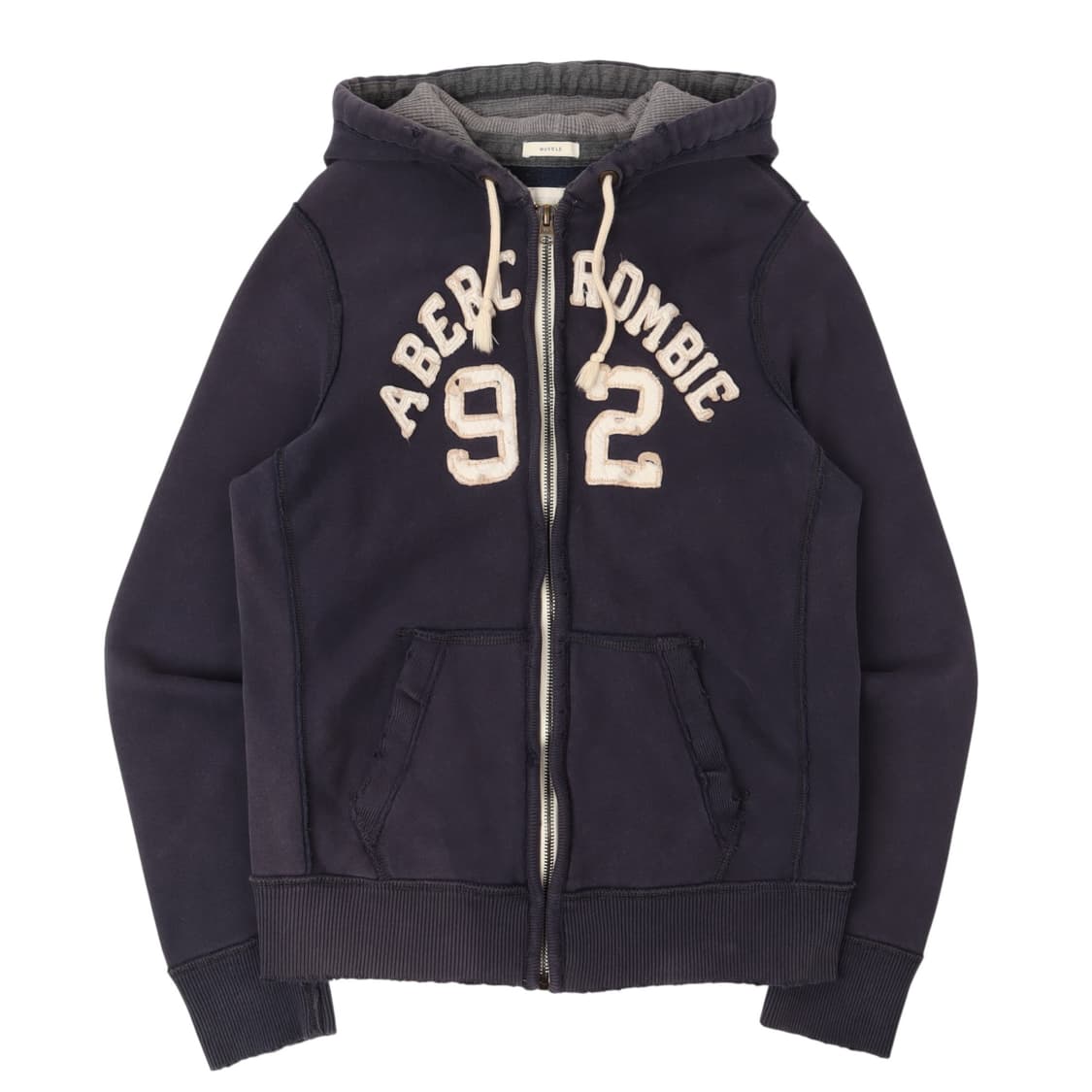 아베크롬비 네이비 아치 로고 헤비 후드집업 상품이미지1