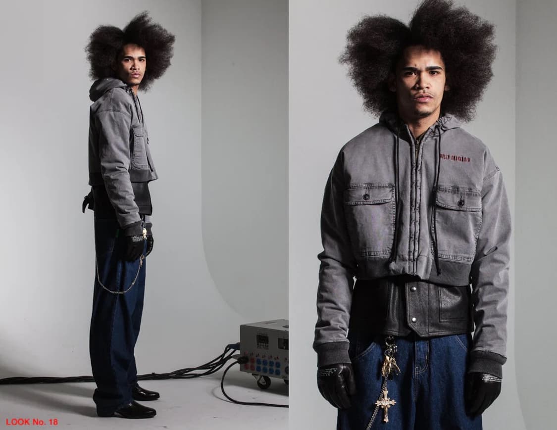 윌리차바리아18fw 숏 후드집업 그레이 상품이미지2