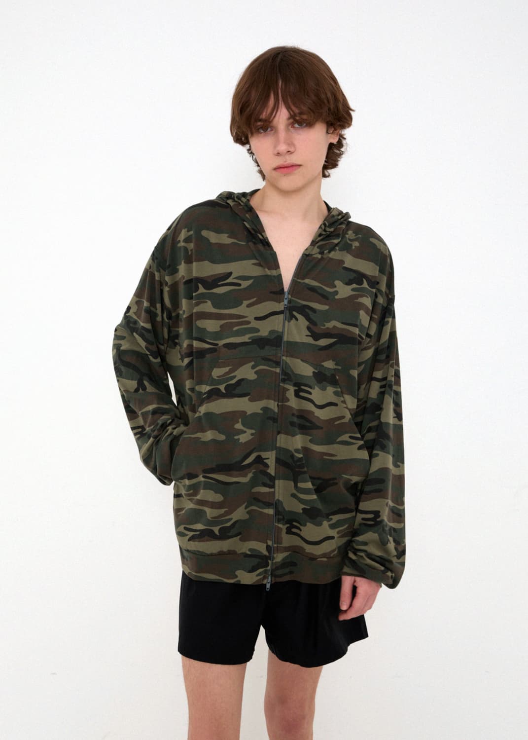 261 CAMO LIGHTWEIGHT ZIP HOODIE (WOODLAN 상품이미지3