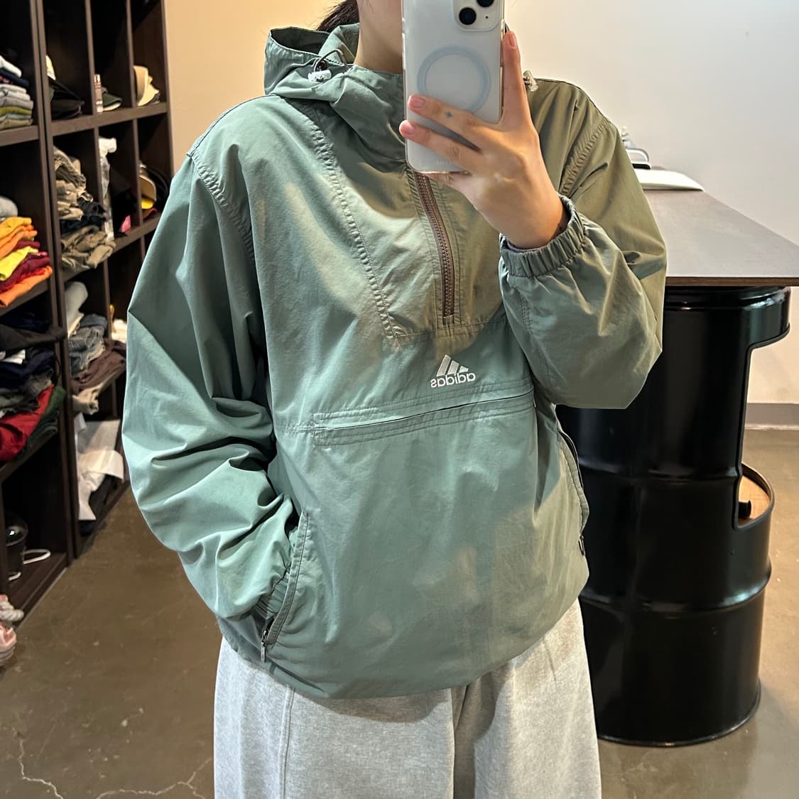 빈티지 아디다스 아노락 후드 바람막이 상품이미지7