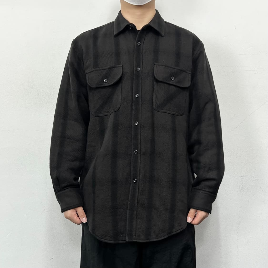 NOWOS 노우스 블랙 체크 셔츠 자켓 상품이미지4