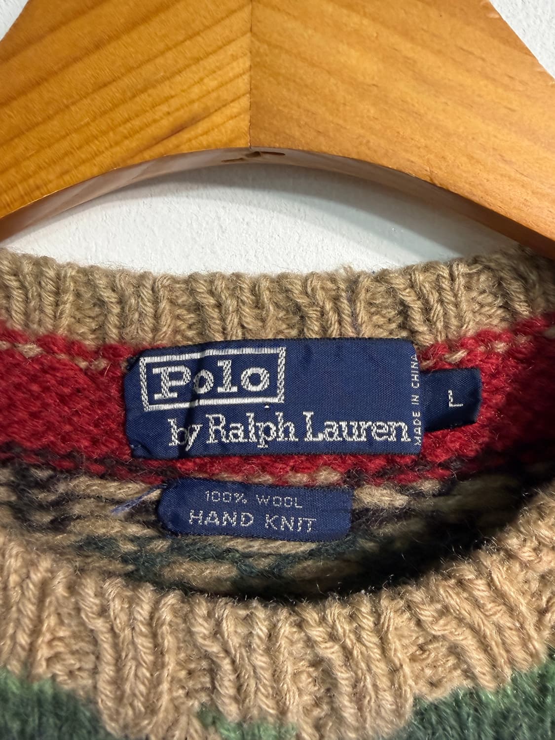 [L] Polo 폴로 나바호 wool 100% 핸드니트  상품이미지7