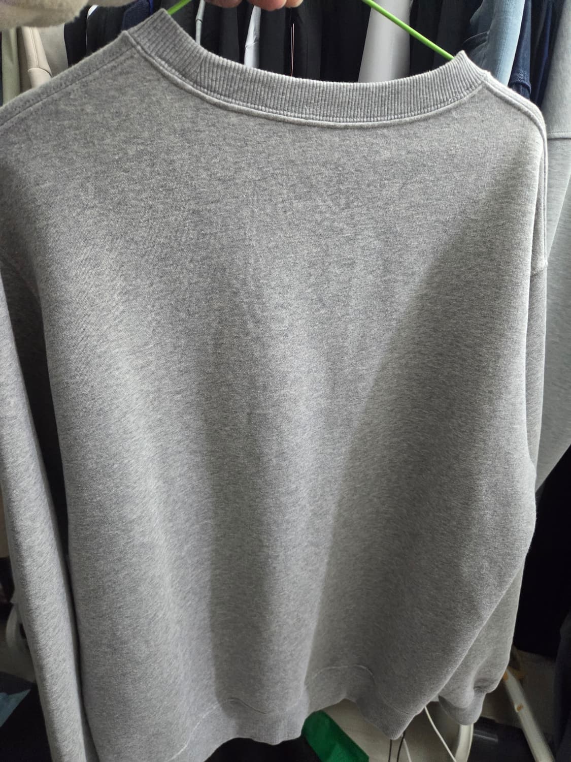 지오다노 기모 맨투맨 M 그레이 상품이미지3