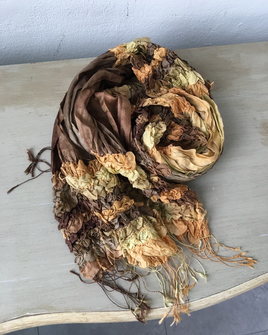 dyed shirring scarf 상품이미지1