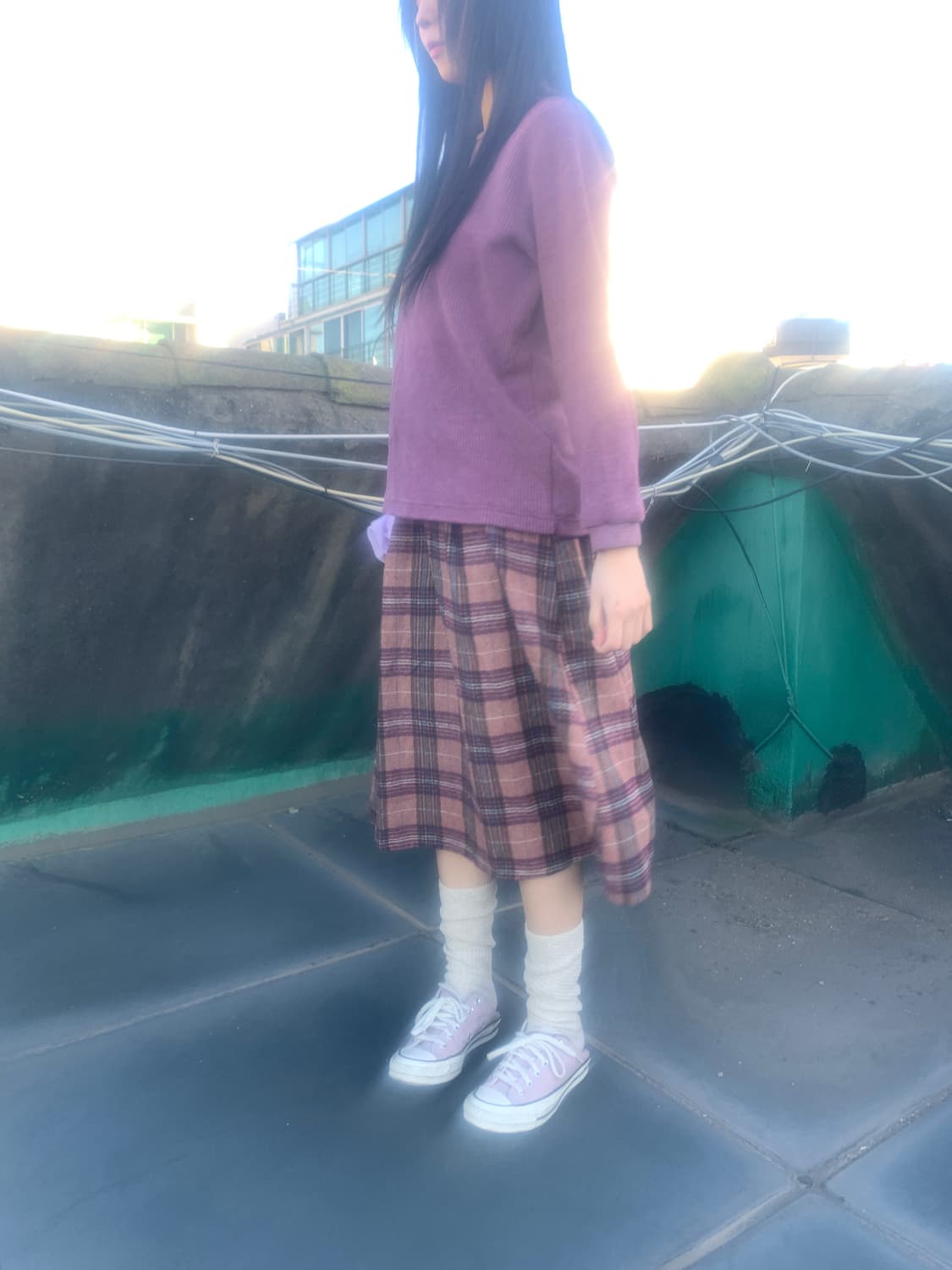 Wool Check Warm Skirt 상품이미지8