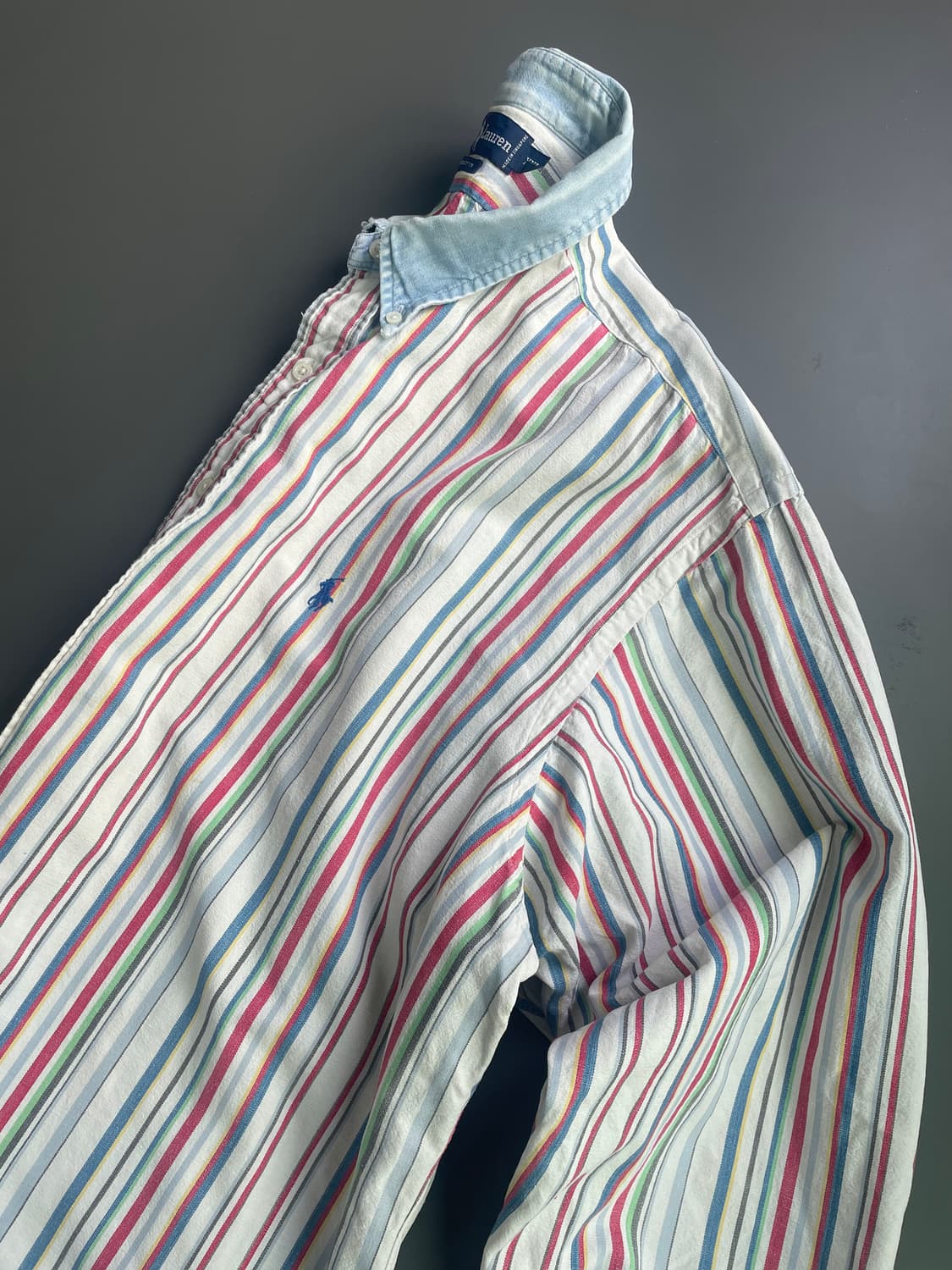 [XXL] 폴로 랄프로렌 데님 카라 멀티 스트라이프 셔츠 상품이미지6