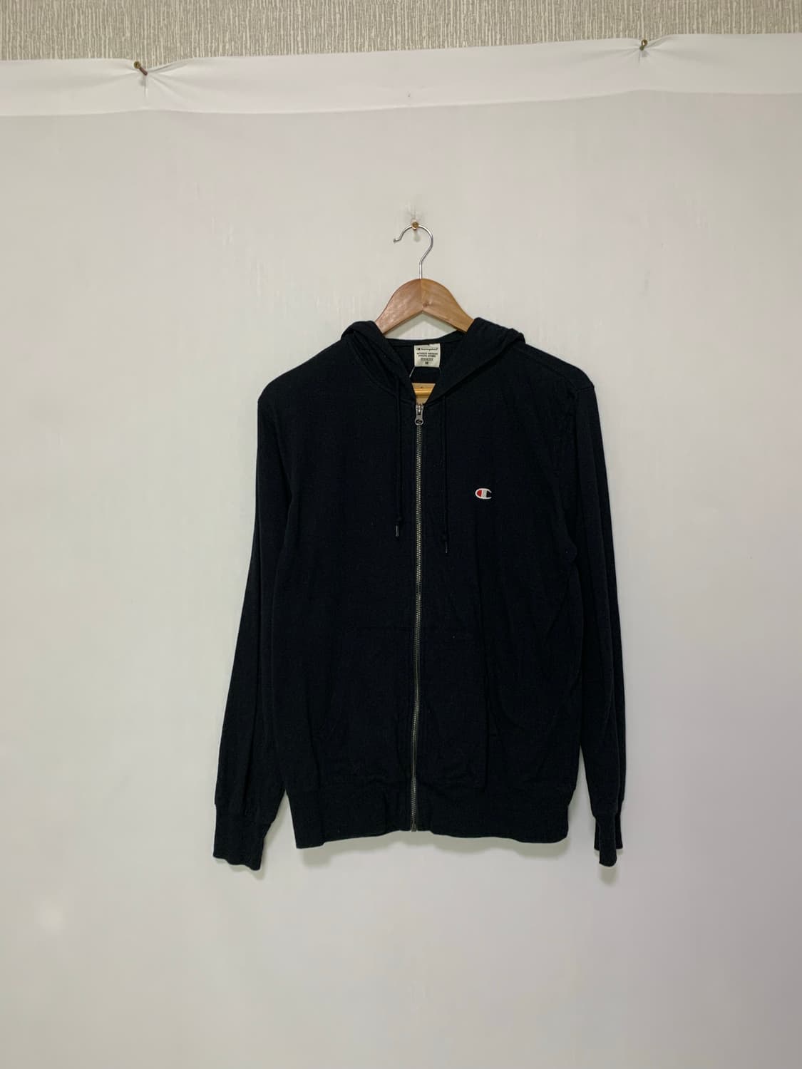 챔피온 빈티지 블랙 후드집업 M 상품이미지1
