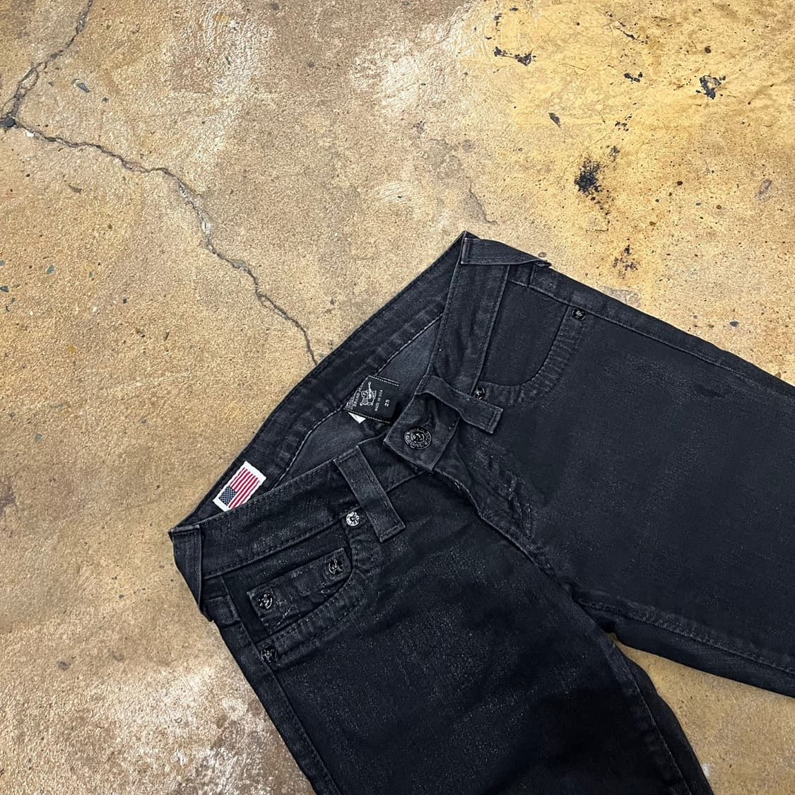 [정품/25] 트루릴리젼 블랙 데님 바지 b18 상품이미지1