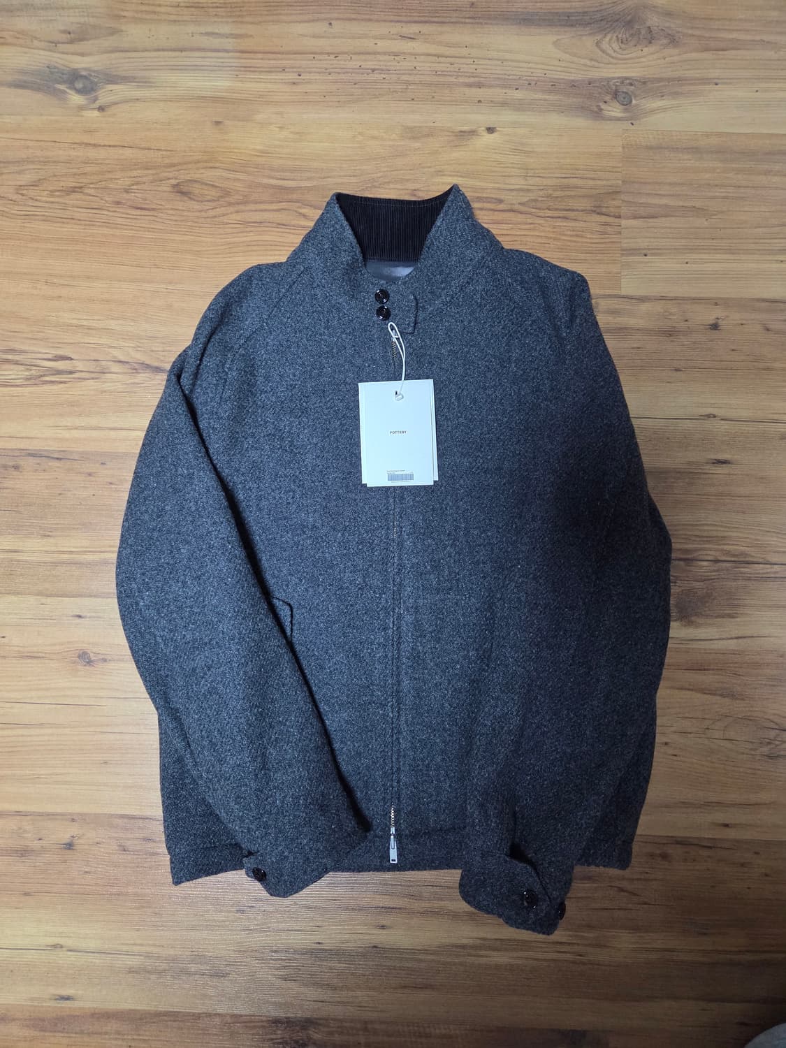 (1)포터리 울 해링턴자켓 멜란지그레이 새상품 상품이미지1