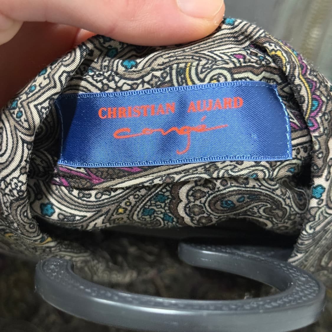 VTG 빈티지 브라운 페이즐리 패턴 원포켓 긴팔 셔츠 상품이미지5