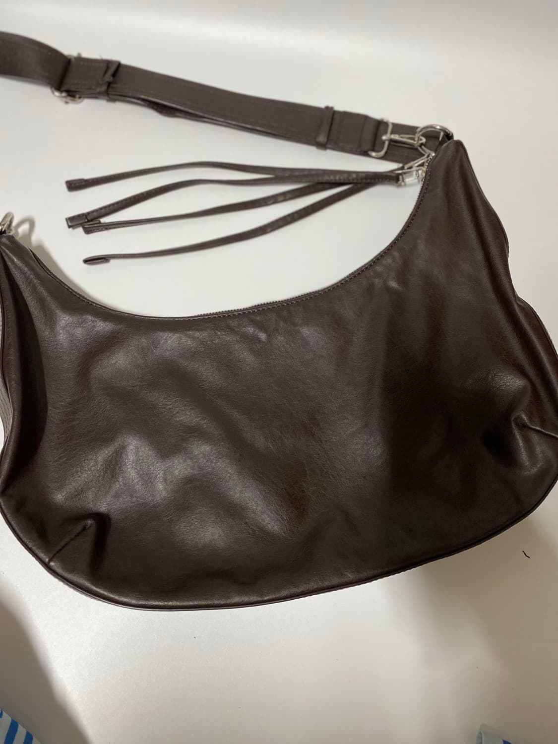 메종미네드 레더 새들백 브라운 숄더백 크로스백 상품이미지4