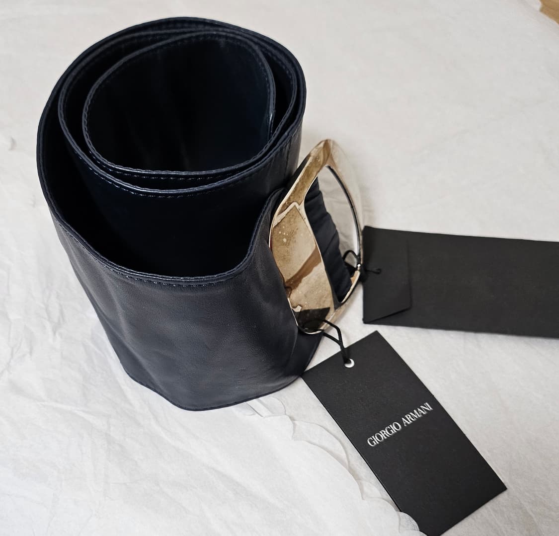 조르지오 아르마니 광폭 양가죽 벨트 미착용 70만원 상품이미지6