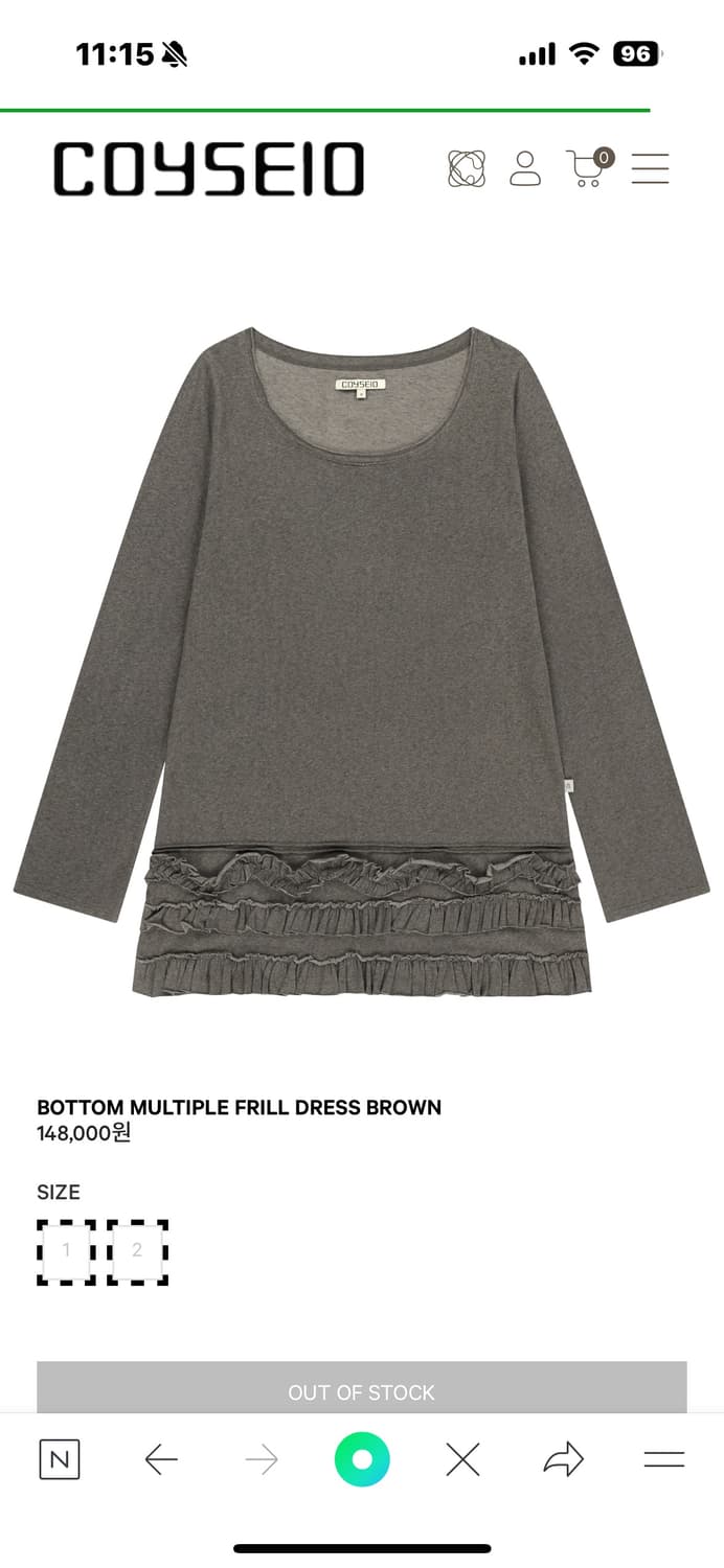 BOTTOM MULTIPLE FRILL DRESS 바텀프릴원피스 상품이미지1