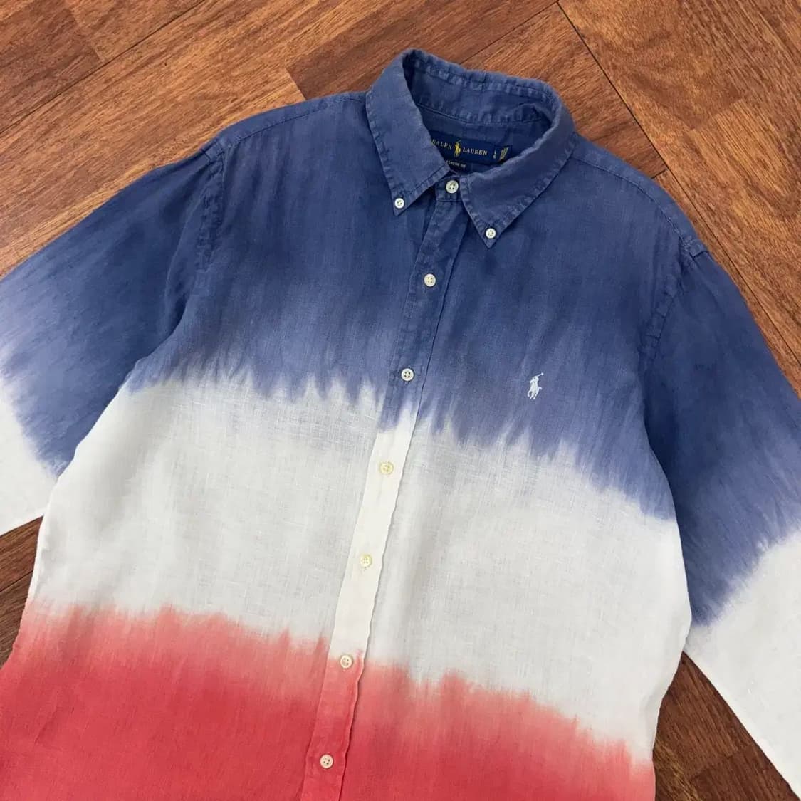 L(105) 폴로 랄프로렌 타이다이 린넨 셔츠  상품이미지3