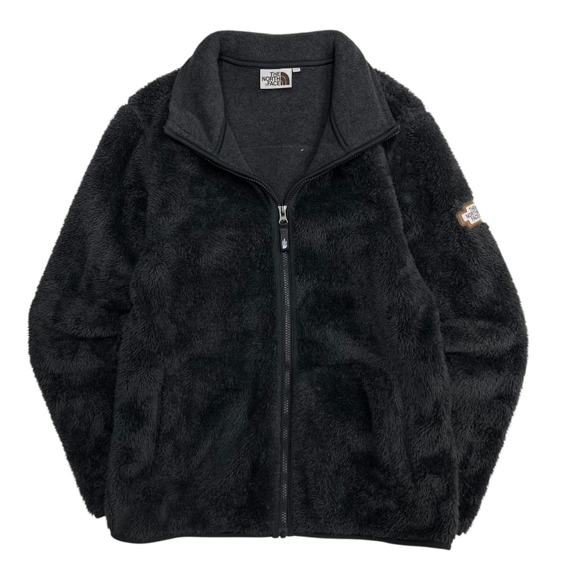 노스페이스 블랙 사이드로고 뽀글이 집업 100 상품이미지4