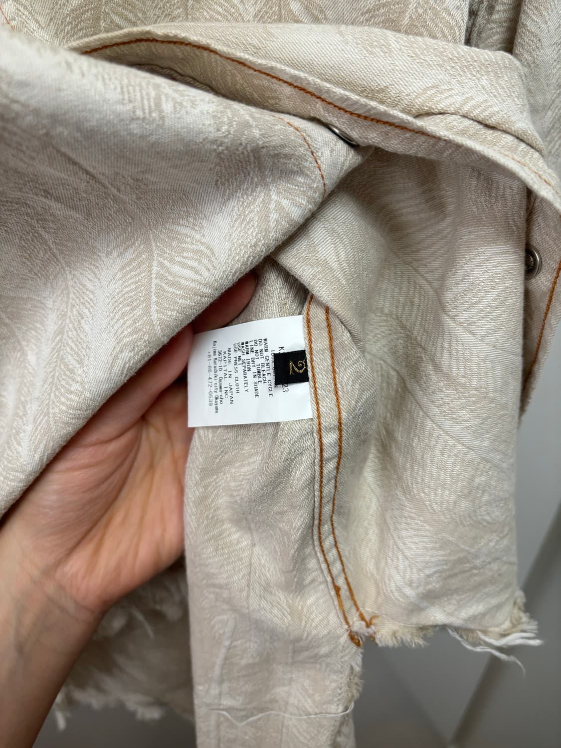 캐피탈 5온즈 맥파이 데님 웨스턴 셔츠 라이트인디고 상품이미지3