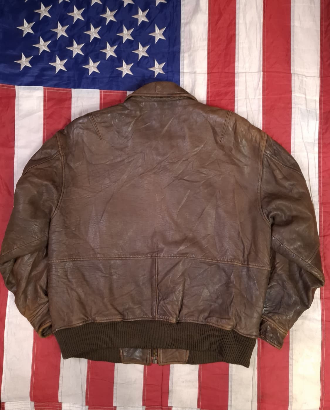 오리지날 90's 일본판 ROBO 밀리터리 리얼레더 항공점퍼 상품이미지8