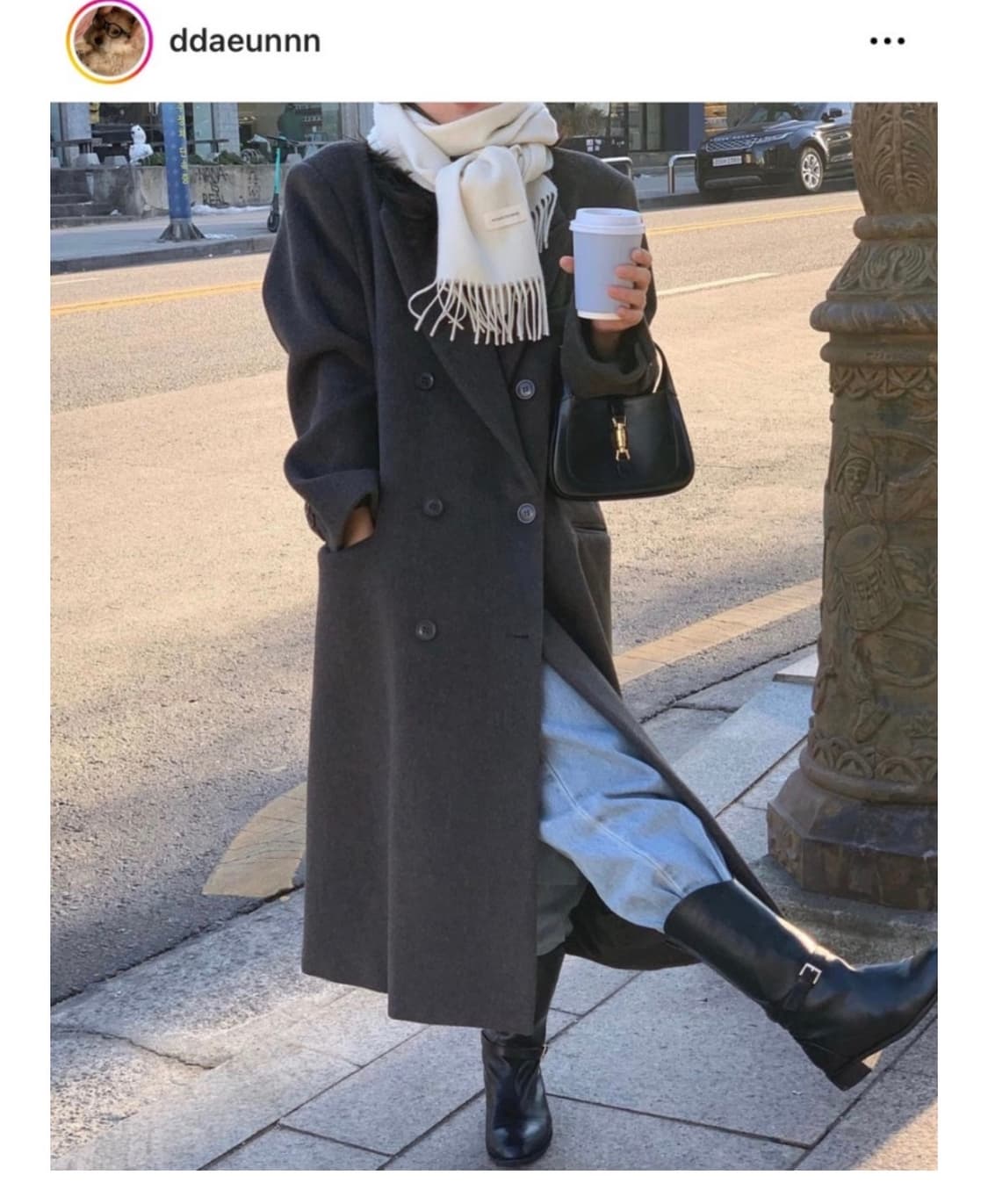 위드아웃썸머 더블롱코트 (검정) 상품이미지1