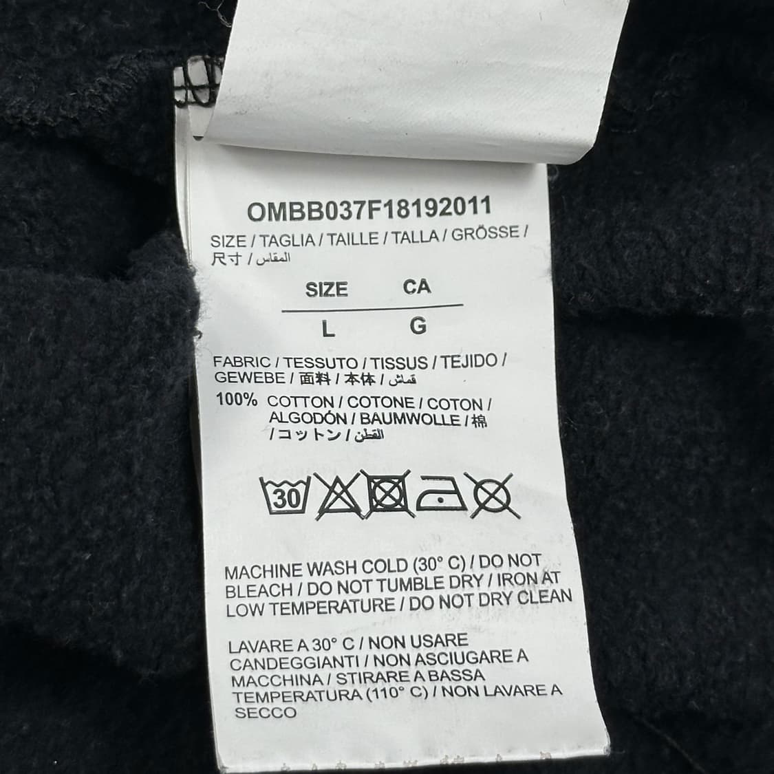 오프화이트 베르니니 후드티 블랙 L 상품이미지9