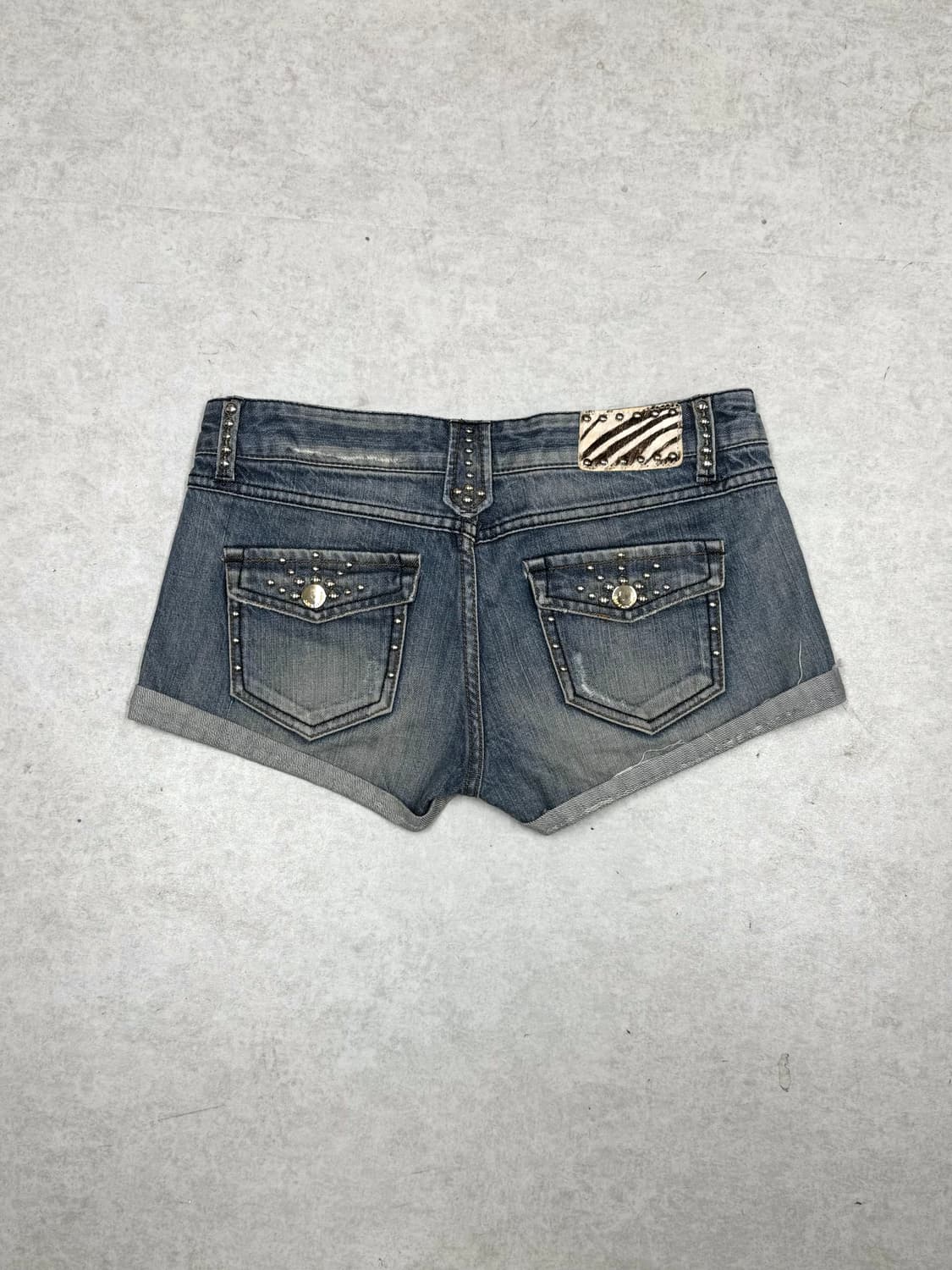 갸루 지브라 송치 스터드 숏팬츠 상품이미지1