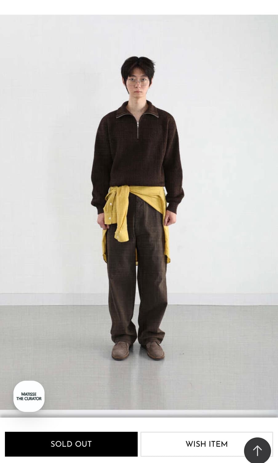 마티스 더 큐레이터 와이드 데님 팬츠(브라운,새상품) 상품이미지5