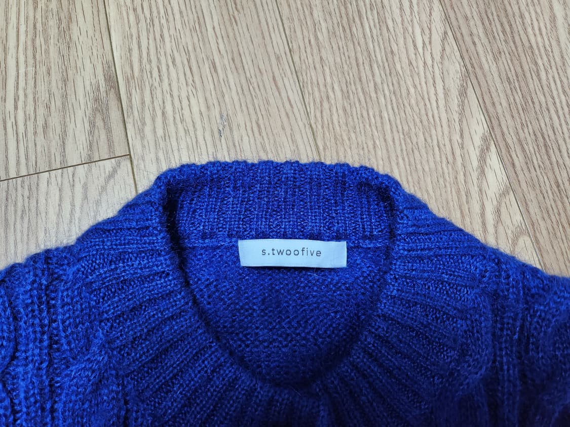 스토프 s205  키드모헤어 세미크롭 케이블 가디건55 66 상품이미지8