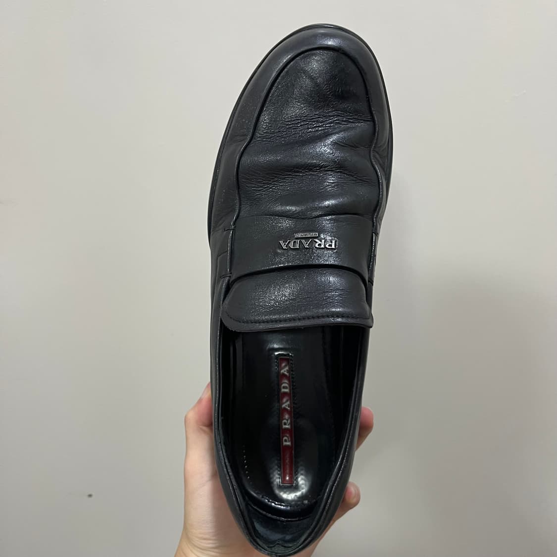 Prada Sports Logo Pointed Loafers 상품이미지5