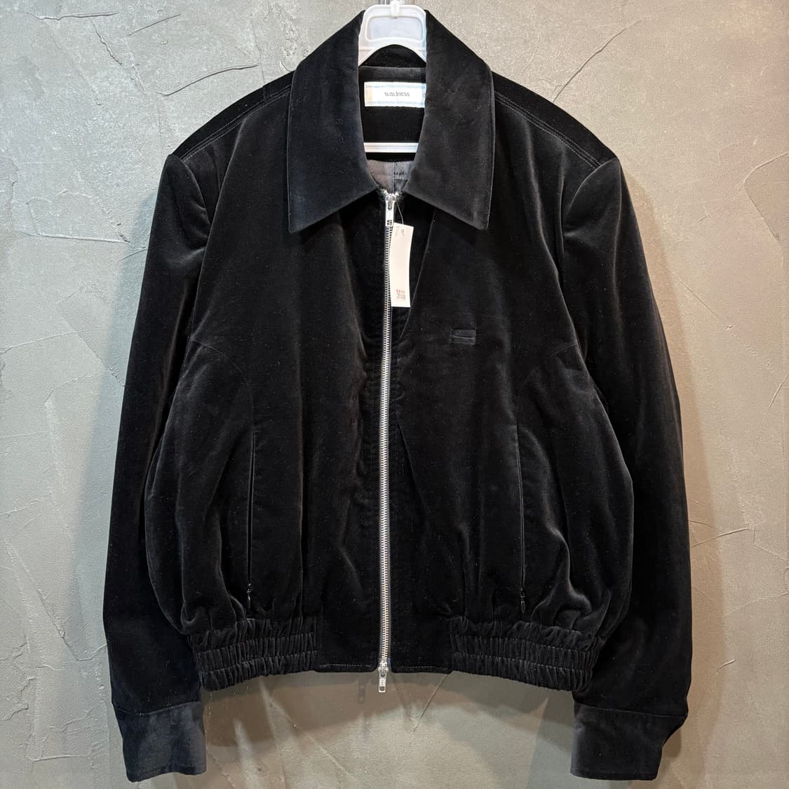 [1] WAVINESS 웨이비니스 벨벳 블루종 상품이미지1